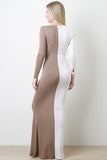 Two Half Maxi Dress