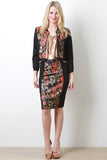 Floral Leatherette Jacket