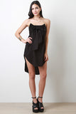 Oversized Bow Tie High Low Tube Dress