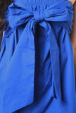 Oversized Bow Tie High Low Tube Dress