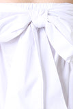 Oversized Bow Tie High Low Tube Dress