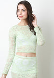 Semi-Sheer Long Sleeve Top