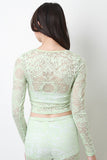 Semi-Sheer Long Sleeve Top