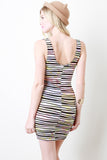 Deep V-Neck Bodycon Dress
