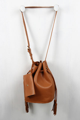 Double Drawstring Bucket Bag