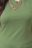 Plus Size Chain Necklace Asymmetrical Tee Dress
