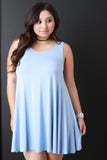 Relaxed Fit Boat Neck Sleeveless Dress