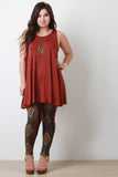 Relaxed Fit Boat Neck Sleeveless Dress