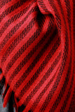 Striped Melange Knit Blanket Scarf