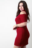 Open Shoulder Turtle Neck Dress