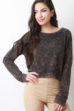 Mineral Wash Raglan Crop Top