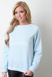 Pastel Knit Raglan Pullover Top