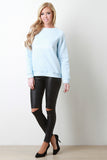 Pastel Knit Raglan Pullover Top