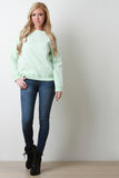 Pastel Knit Raglan Pullover Top