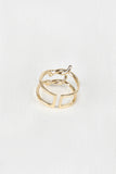 Rhinestone Double Twisted Ring