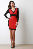 Geometric Color Block Dress