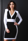 Geometric Color Block Dress
