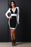 Geometric Color Block Dress