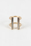 Two Tone Double Bar Ring
