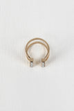 Two Tone Double Bar Ring