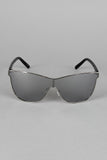 Sport Silhouette Wire Rimmed Sunglasses