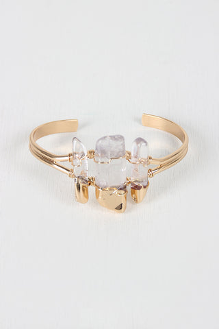 Raw Quartz Cuff