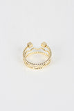 Stacked Multi Band Cube Ring