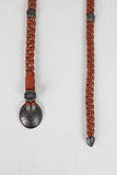 Skinny Braided Concho Belt