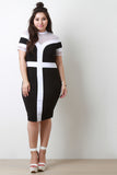 Mesh Color Block Contrast Dress