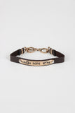 Vegan Leather Faith Hope Love Bracelet