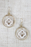 Wire Wrapped Circle Dangle Earrings