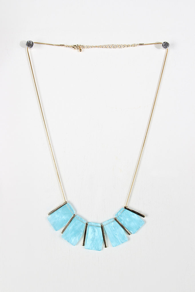 Statement Gemstone And Rod Necklace