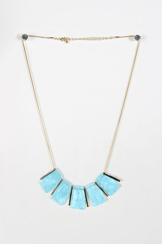 Statement Gemstone And Rod Necklace