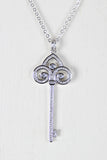 Rhinestone Key Pendant Necklace