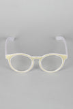 Horn Rimmed Metallic Accent Glasses