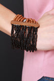 Two-Tone Beaded Strands Stretchy Bracelet