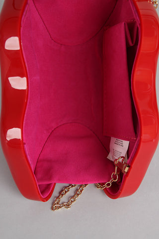 Metallic Lips Clutch Bag