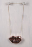 Metallic Lips Clutch Bag