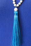 Cracked Bead and Tassel Necklace