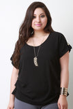 Scoop Neck Woven Top
