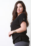 Scoop Neck Woven Top