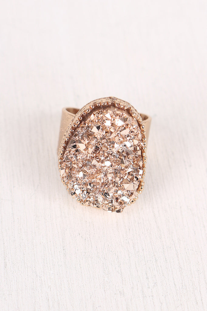 Raw Quartz Statement Ring
