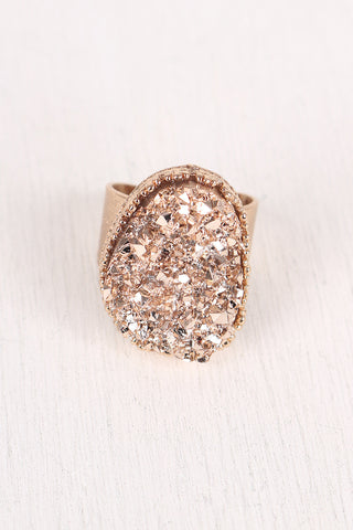 Raw Quartz Statement Ring