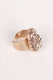 Raw Quartz Statement Ring