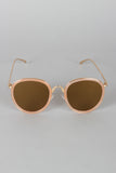 Pointy Bridge Plastic and Metal Sunglasses