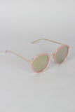 Pointy Bridge Plastic and Metal Sunglasses