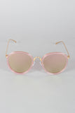 Pointy Bridge Plastic and Metal Sunglasses