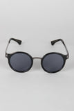 Retro Metal and Plastic Round Sunglasses