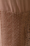 Crochet Hem Drawstring Waist Harem Pants