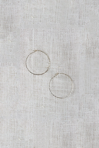 Thin Textured Hoop Earrings